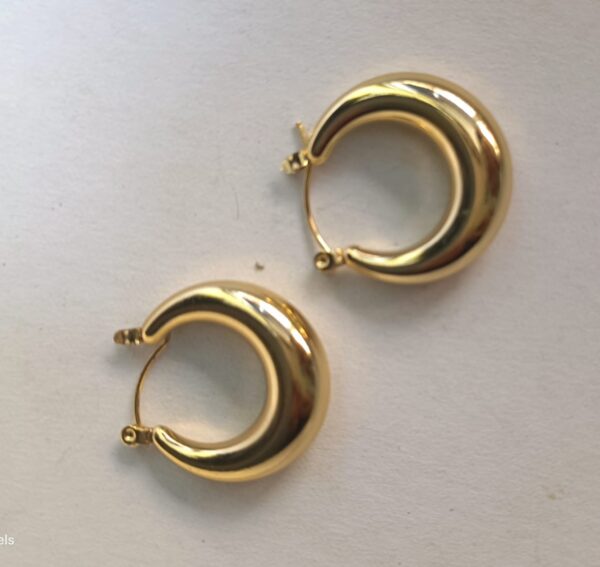 Thick gold hoops