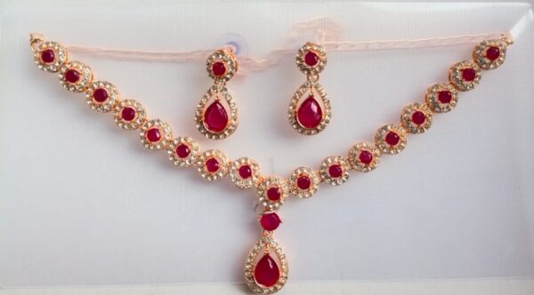 Ruby teardrop necklace