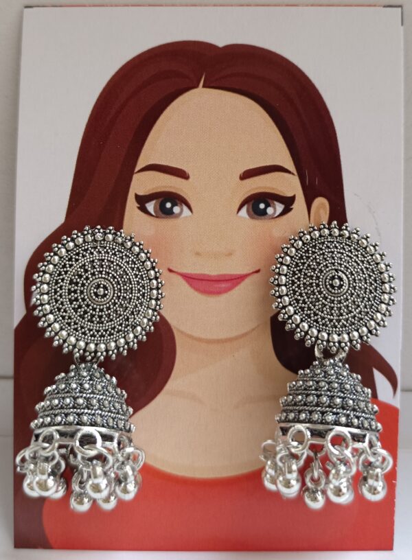 Boho Classic Oxidized Jhumka