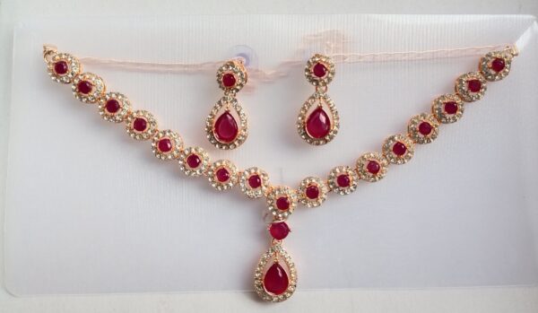 Ruby Radiance Teardrop Necklace